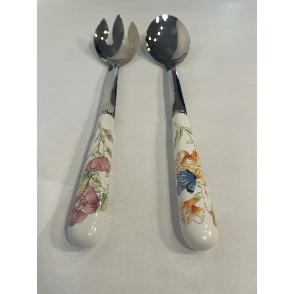 Lenox Butterfly Meadow Two Set Serving Pieces (Spoon And Fork)